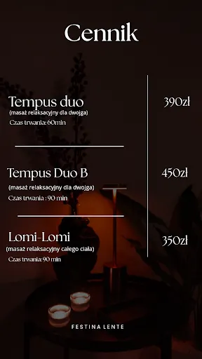 Festina Lente - Salon masażu relaksacyjnego